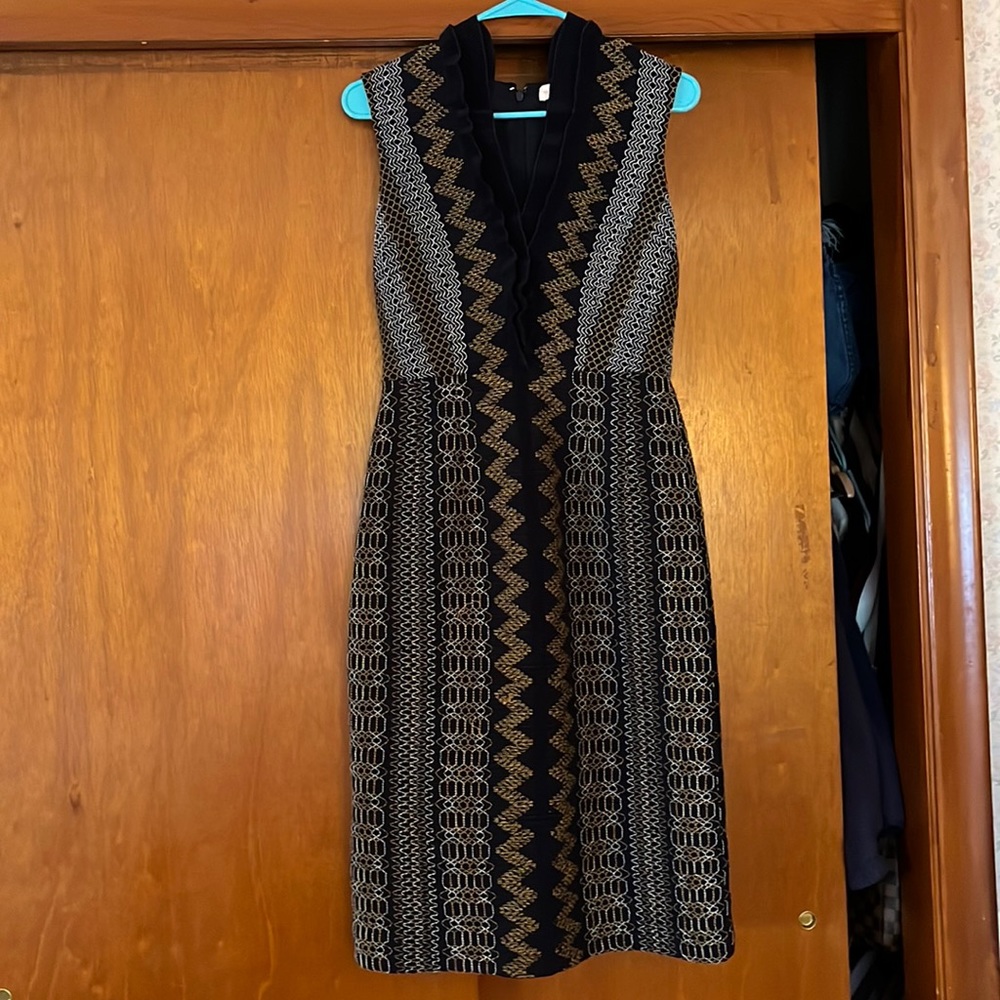 Tory Burch dress with zig zag embroidery